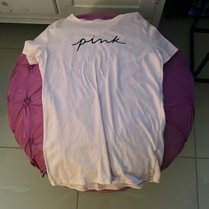 victoria’s secret PINK shirt. small stain on back. willing to negotiate price.